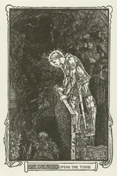Sir Galahad öffnet das Grab